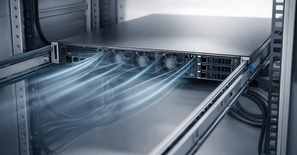 1U сервер в стойке