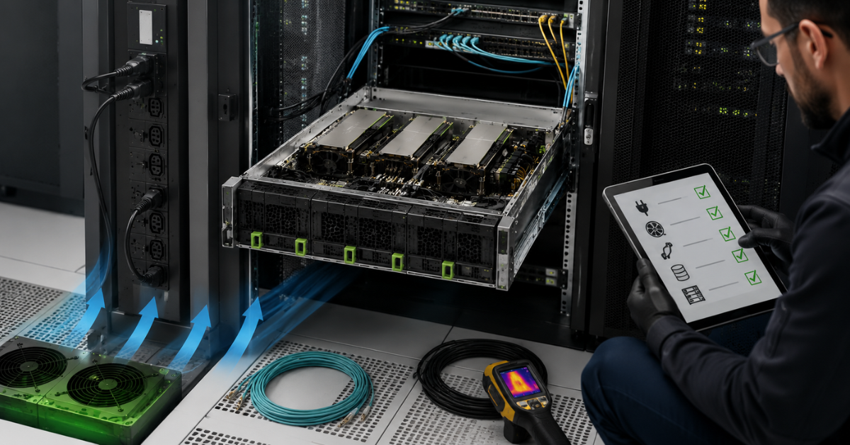 Проверка питания и охлаждения GPU-сервера