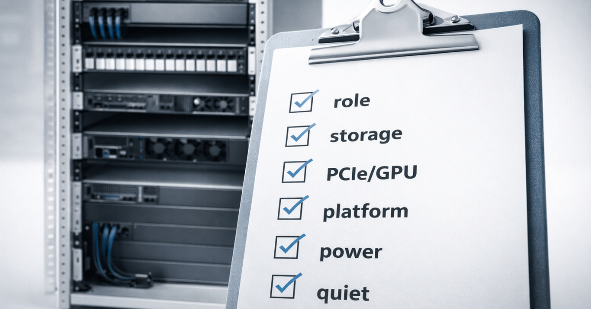 Чек-лист выбора высоты сервера (1U/2U/4U)