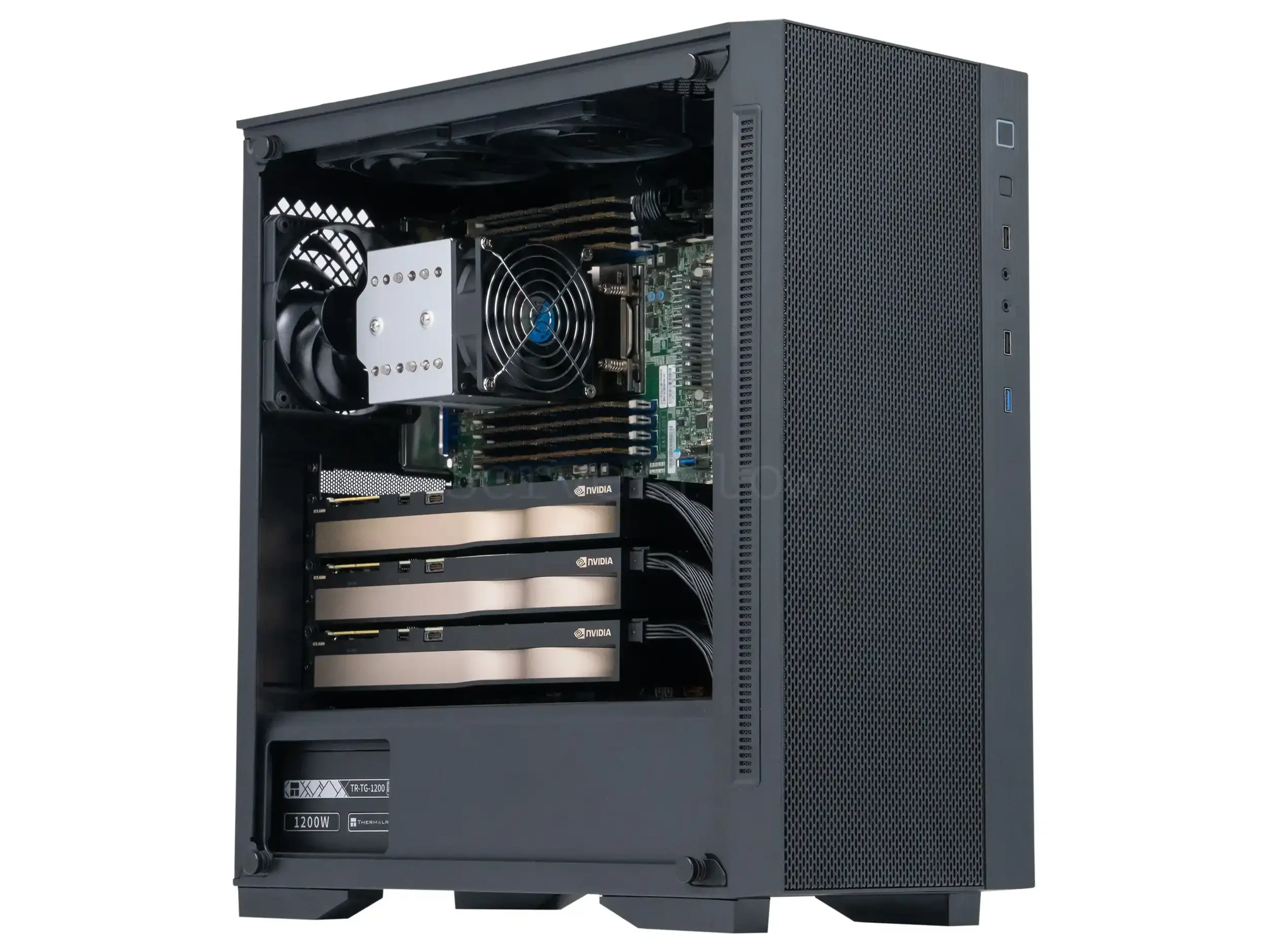 Сервер Deepcool MATREXX 55 MESH (3× RTX A5000 24GB, 1× EPYC 7402, RAM 256GB)