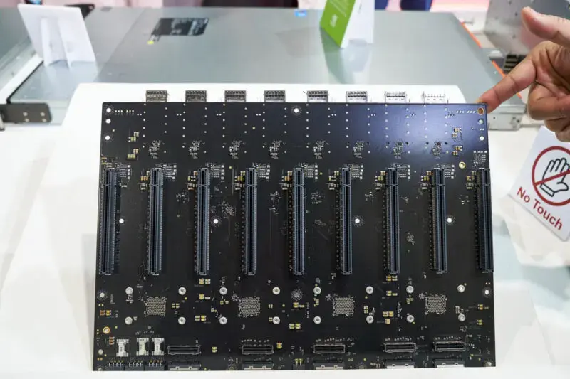 NVIDIA MGX PCIe Switch Board With ConnectX 8 Top