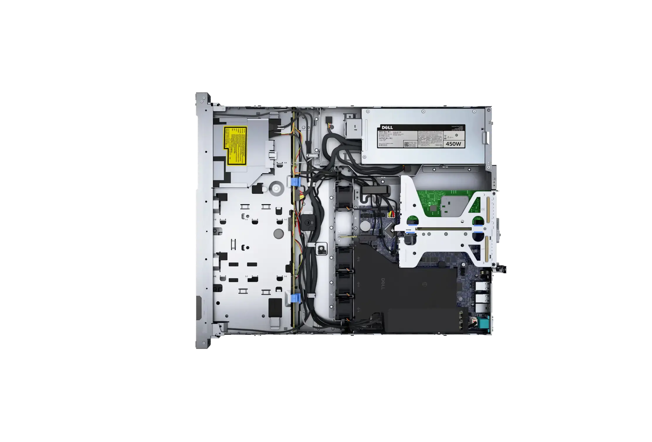 Сервер Dell Poweredge R250 Вид изнутри