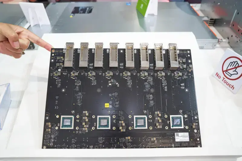 NVIDIA MGX PCIe Switch Board With ConnectX 8 Bottom