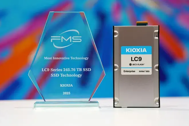 KIOXIA LC9 Series 245.76 TB Enterprise SSD with Innovative 32-die Stack Memory Named 'Best of Show' at FMS: the Future of Memory and Storage 2025 | KIOXIA - Japan (English)