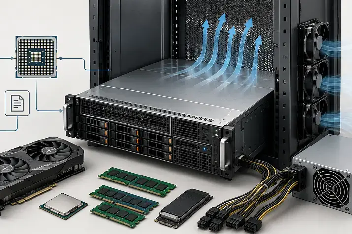 Как выбрать сервер под локальный AI-инференс: CPU, GPU, VRAM, PCIe, питание и охлаждение