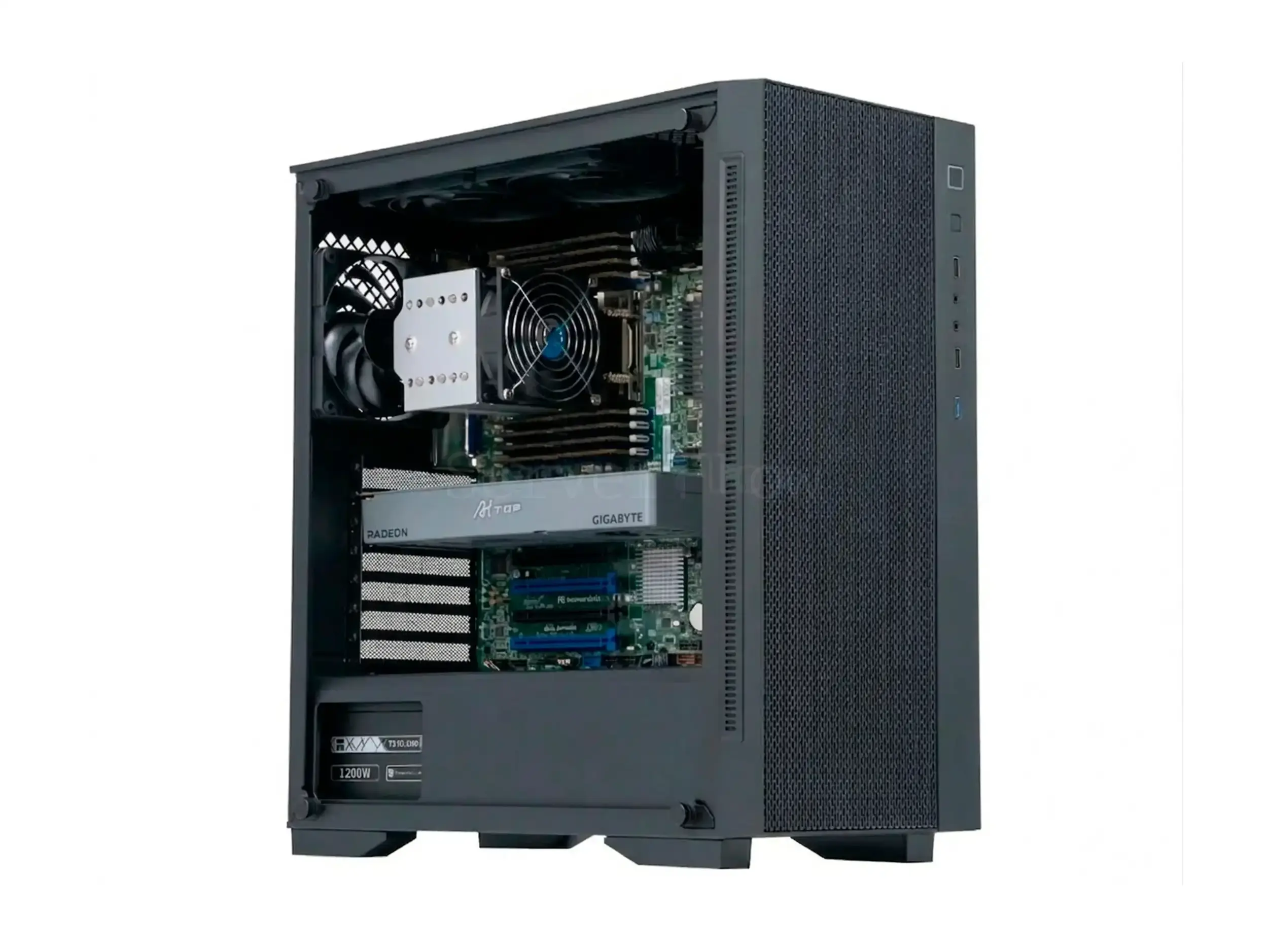 Сервер Deepcool MATREXX 55 MESH (1× Radeon AI PRO R9700 32GB, 1× Ryzen 9 9950X, RAM 64GB)