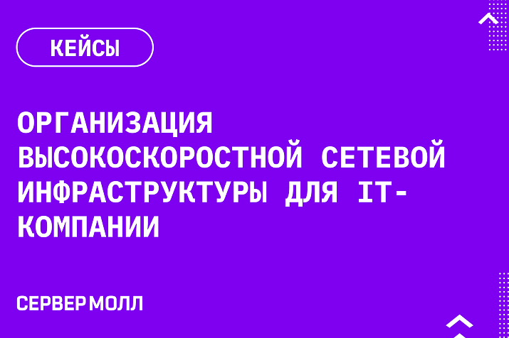 Организация высокоскоростной сетевой инфраструктуры для IT-компании